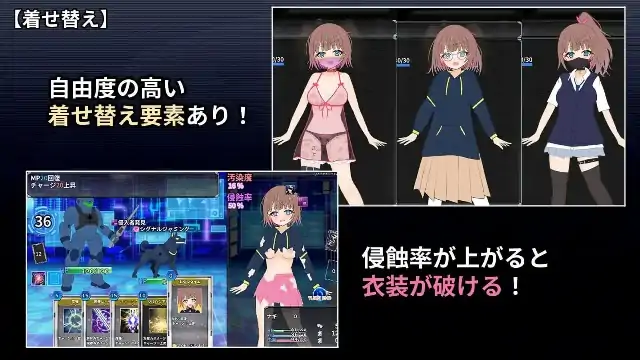 图片[2]-安卓+电脑【探索RPG/换装/战斗H】幻装少女娜姬.赛博色情陷阱地牢潜入录 v1.0骑-小强游戏